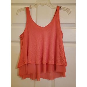 Salmon Colored Sleeveless Blouse
